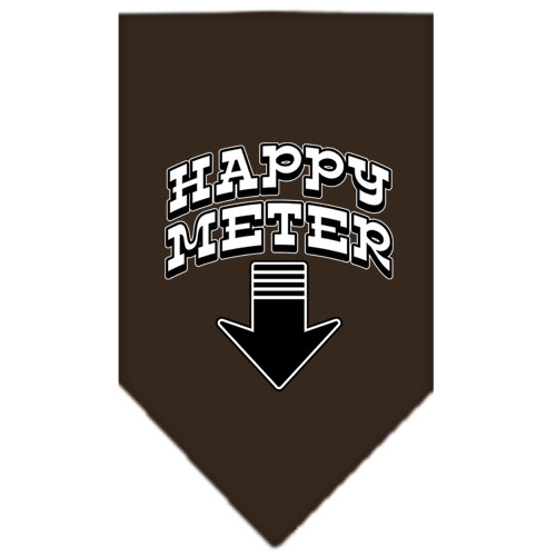 Happy Meter Screen Print Bandana Cocoa Large